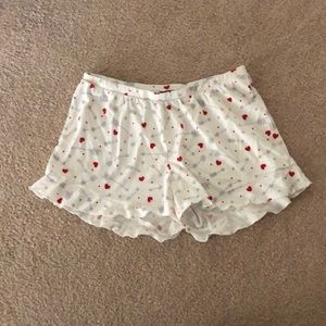 valentine theme pajama shorts, cynthia rowley
